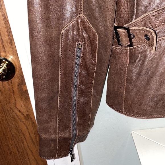 Andrew Marc New York CUIR Leather Moto Jacket - Picture 7 of 14
